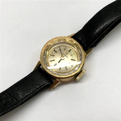 omega ladies gold watch|omega 14k gold watch women's.